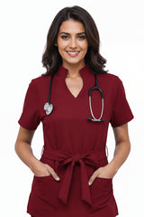 Women’s Nova Scrubs – Dark Red