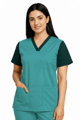 Women’s Duple Scrubs – Medium Cyan