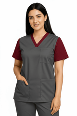 Women’s Duple Scrubs – Dark Grey