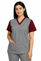 Women’s Duple Scrubs – Mid Grey