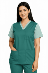 Women’s Duple Scrubs – Teal Green